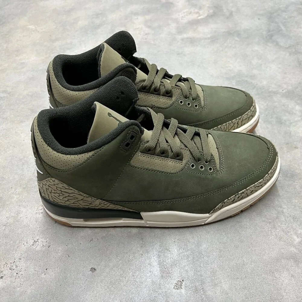 Nike Air Jordan 3 Retro Men's Family Affair Olive Green DN3707 202 - New - Picture 3 of 6